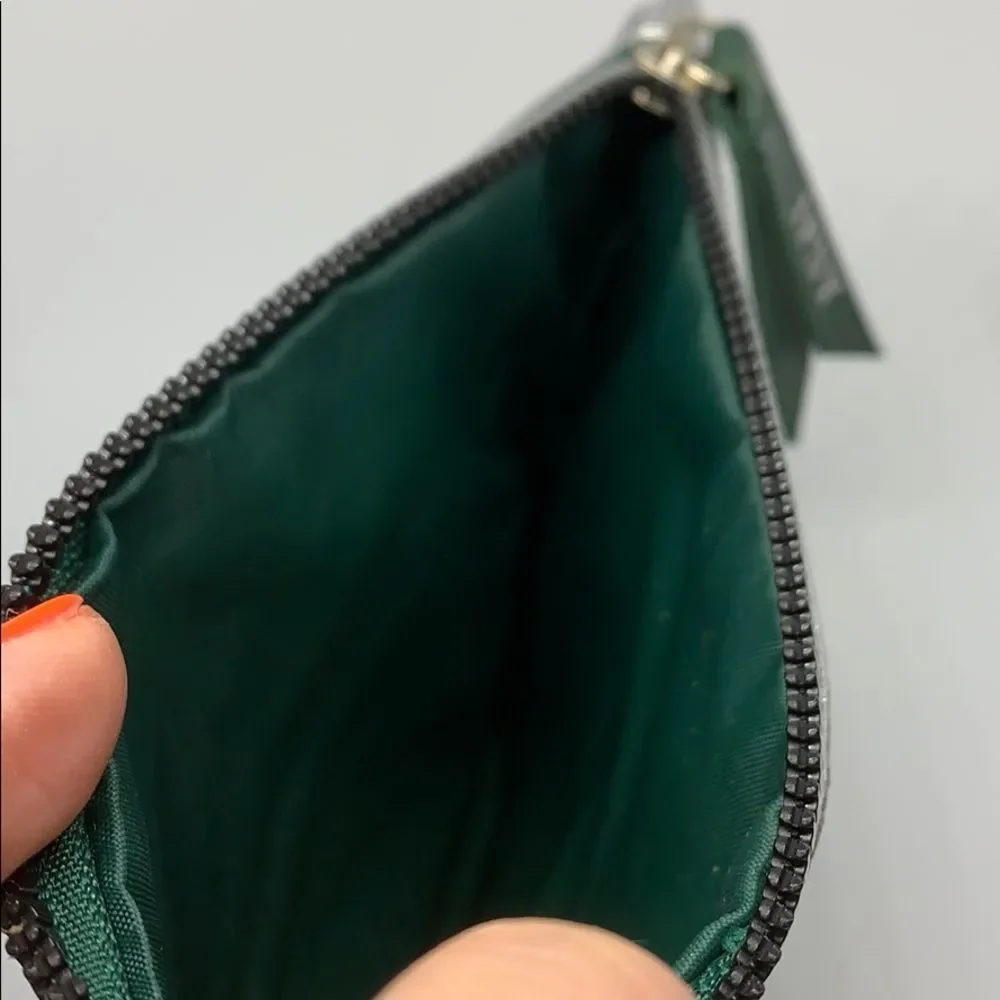 Ipsy silver greenzipper bag